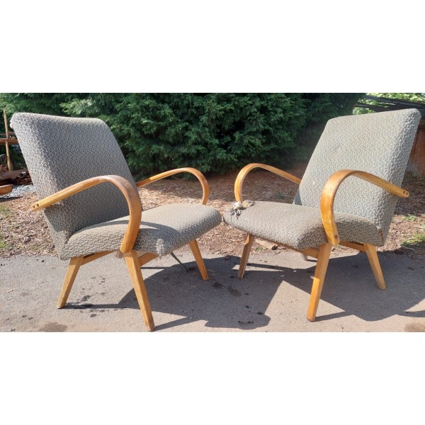 2x Křesla, křesílka TON, Thonet, retro, vintage