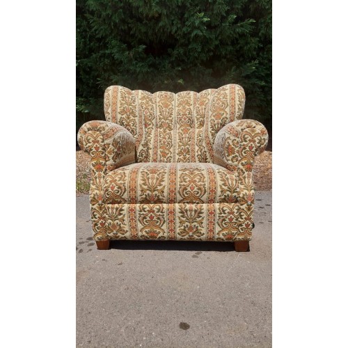 Křeslo ušák, retro, 30. léta, vintage, TOP stav