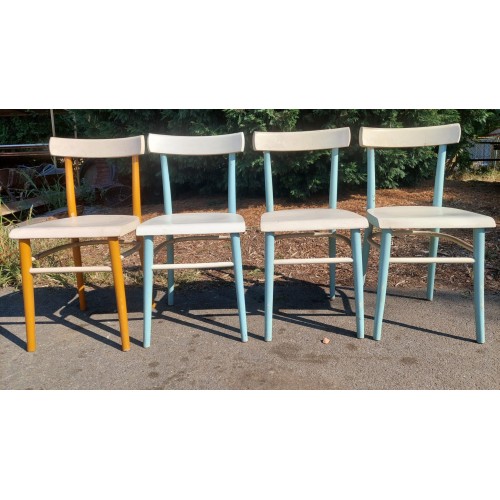 4x židle jídelní, kuchyňské, retro, socialismus