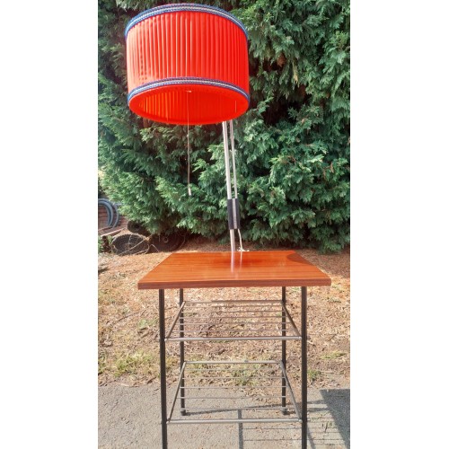Lampa stojací s odkládacím stolkem, retro, vintage