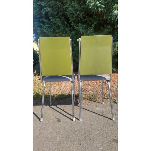 2x koženková židle jídelní, kuchyňská, retro