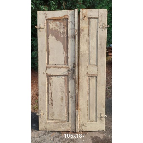 Dveře dvoukřídlé, starožitné, k renovaci, vintage, retro