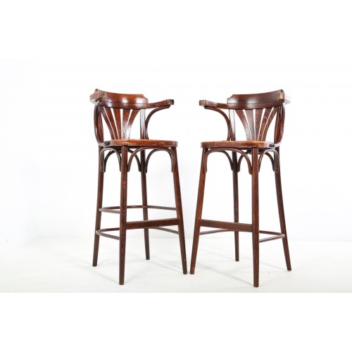 (148)2x Židle barová, TON, Thonet, retro, Thonet