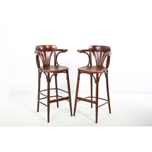 (148)2x Židle barová, TON, Thonet, retro, Thonet