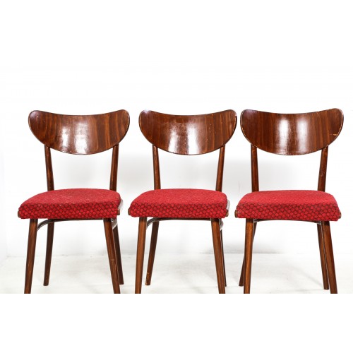 3x Židle TON, retro, socialismus, 60. léta