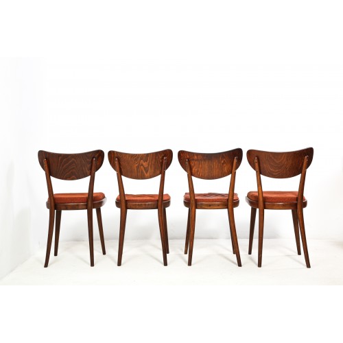 4x Židle THONET-TON, retro, vintage