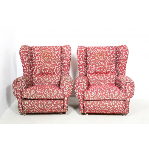 2x Křeslo, ušák, retro, vintage, 60. léta