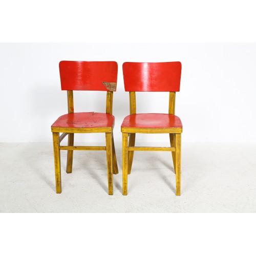 2x Židle Fischel, kuchyňská, retro, vintage