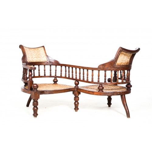 Dvoukřeslo Viktoriánské THONET, vintage, retro
