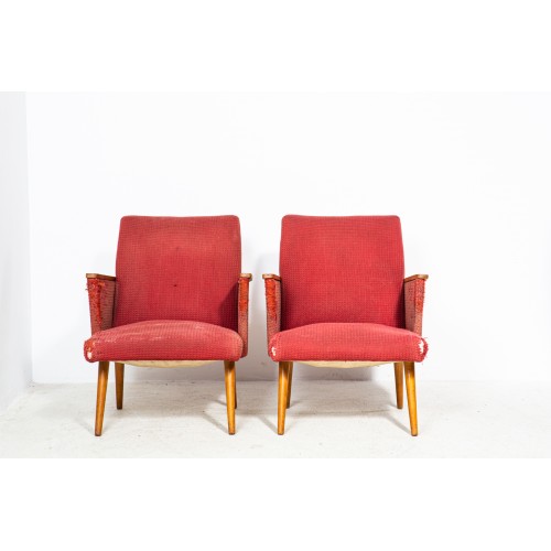 2x Křeslo Dřevopodnik Písek, retro, 60. léta
