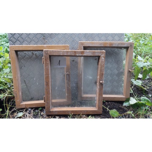 3x Okna dřevěná, retro, vintage,
