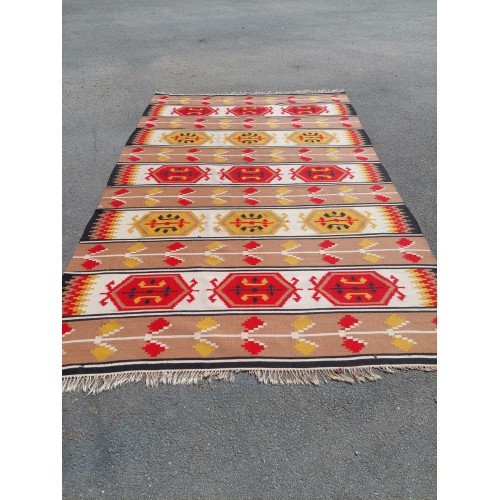 Koberec vlněný KELIM,gobelín, retro, vintage, boho