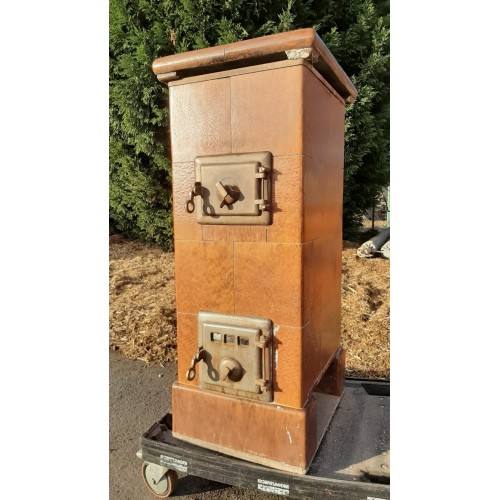 Starožitná Kachlová Kamna Velká Těžká